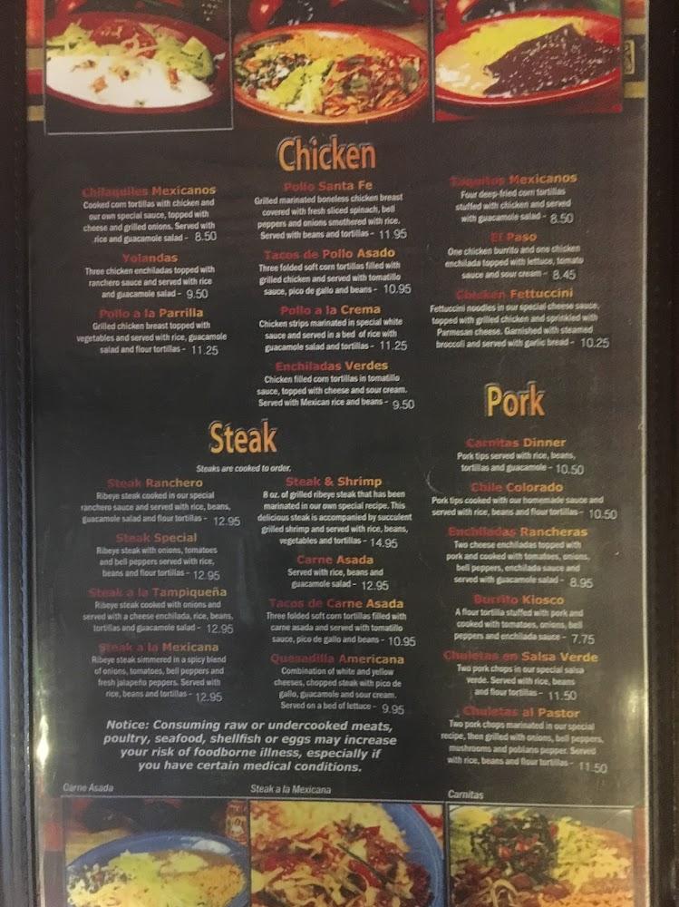 El Kiosco Mexican Restaurant Menu image 1